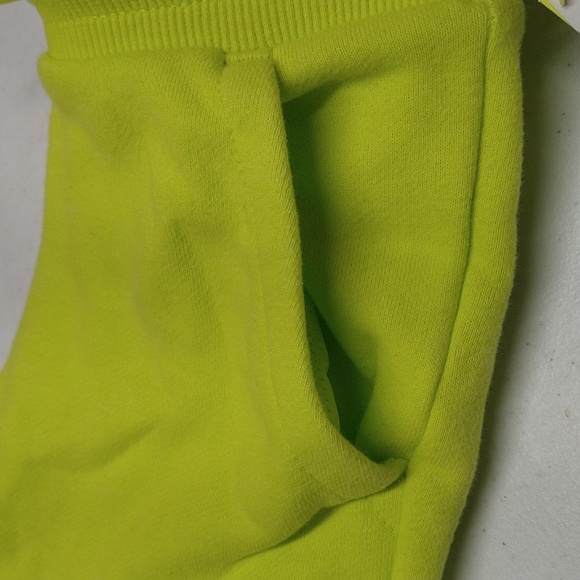 NEW! 2pc Set - Boys Fleece Hooded Sweatshirt Hoodie & Joggers, Bright Lime - Picture 13 of 16